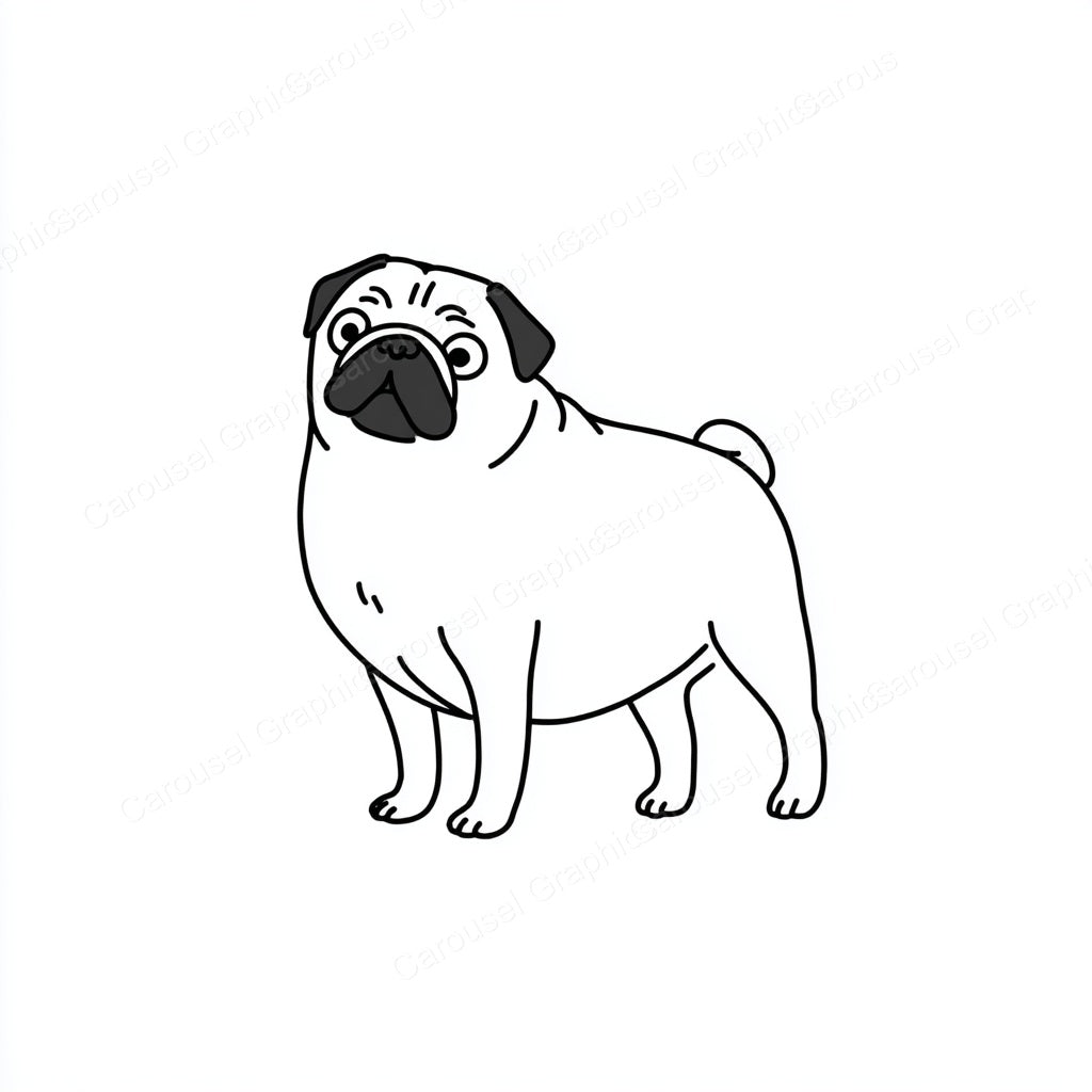 Pug Vector Graphic preview