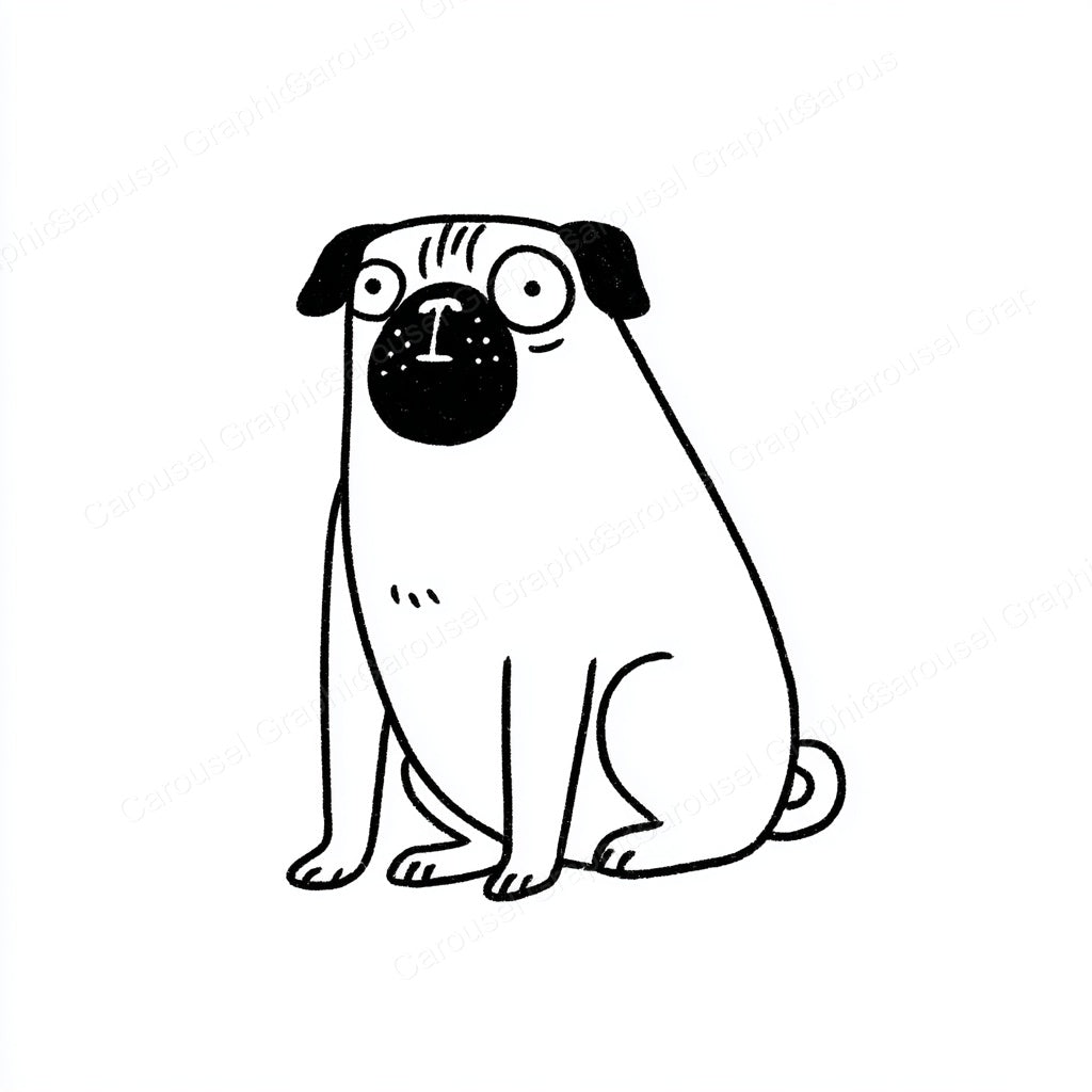 Pug Vector Graphic preview