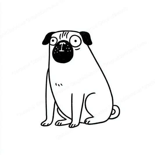 Pug Vector Graphic preview