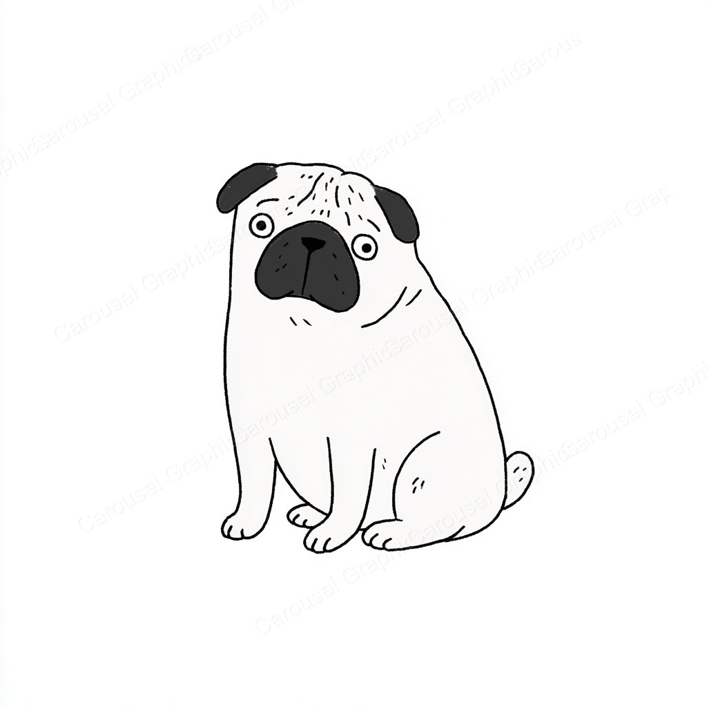 Pug Vector Graphic preview