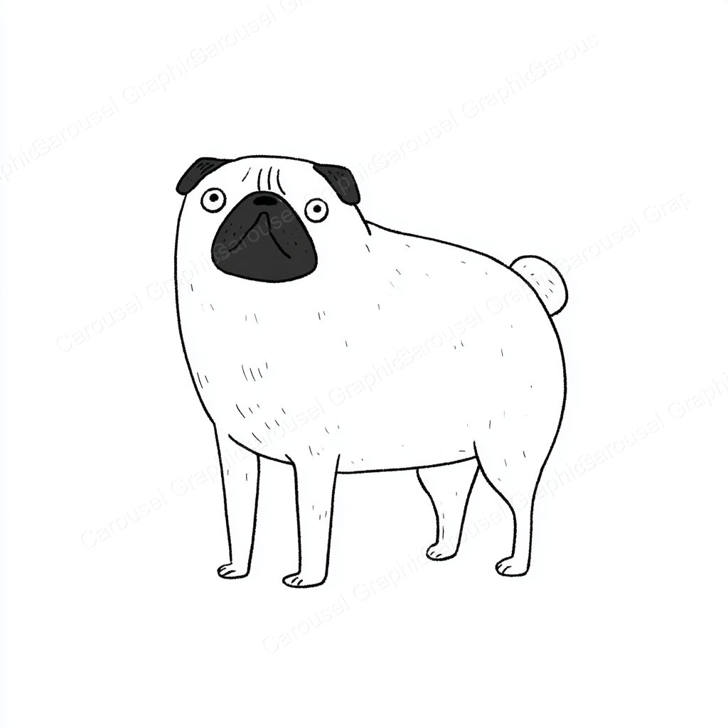 Pug Vector Graphic preview