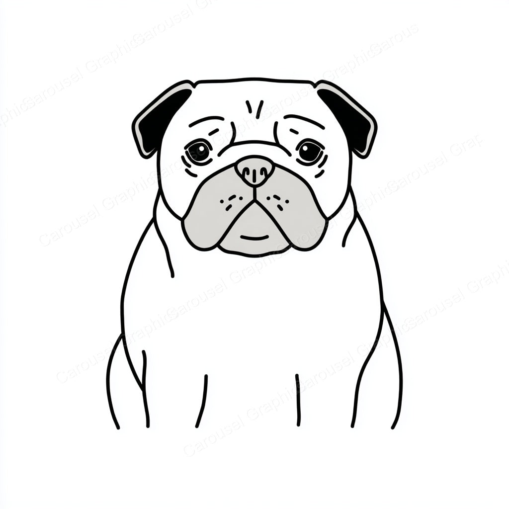 Pug Vector Graphic preview