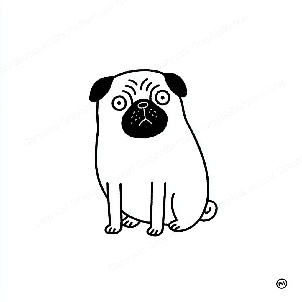 Pug Vector Graphic preview