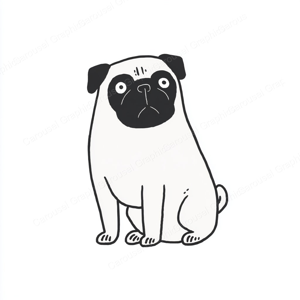 Pug Vector Graphic preview