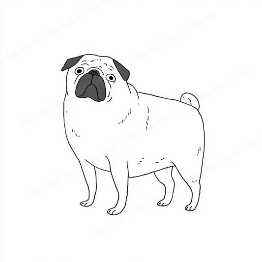 Pug Vector Graphic preview