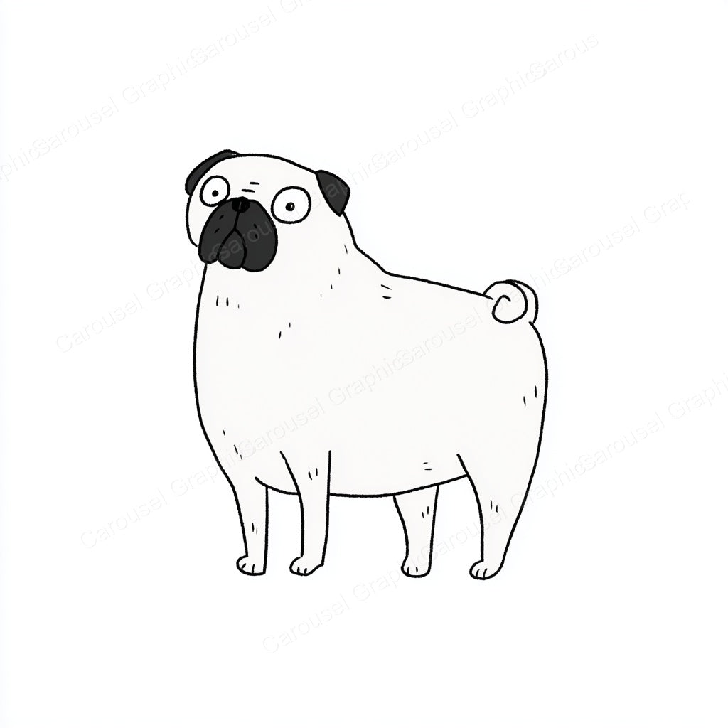 Pug Vector Graphic preview