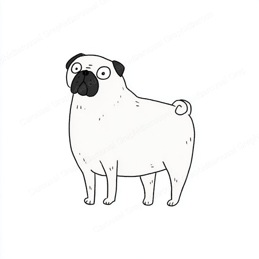 Pug Vector Graphic preview