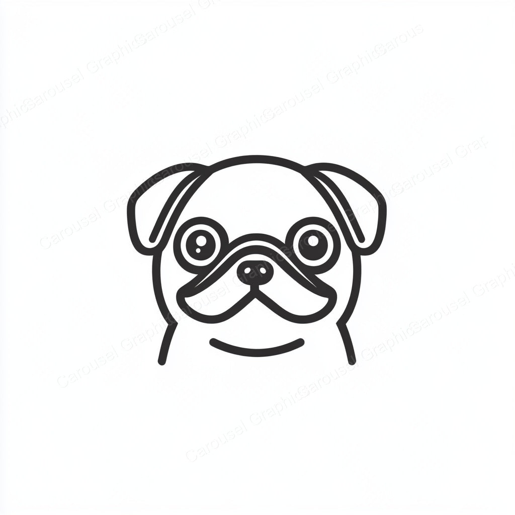 Pug Vector Graphic preview