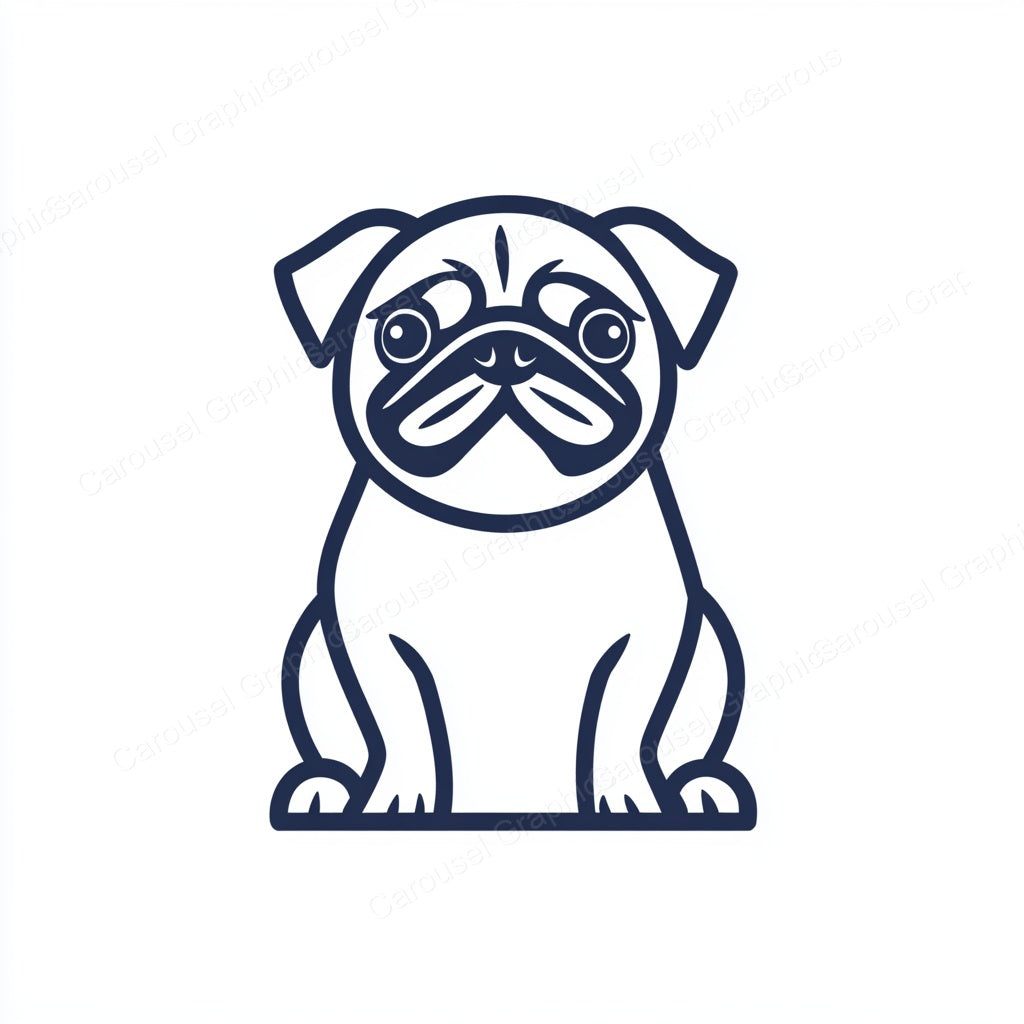 Pug Vector Graphic preview