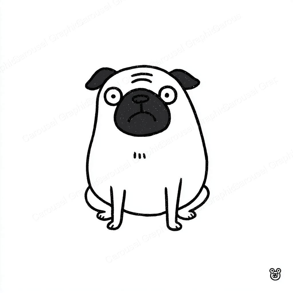Pug Vector Graphic preview