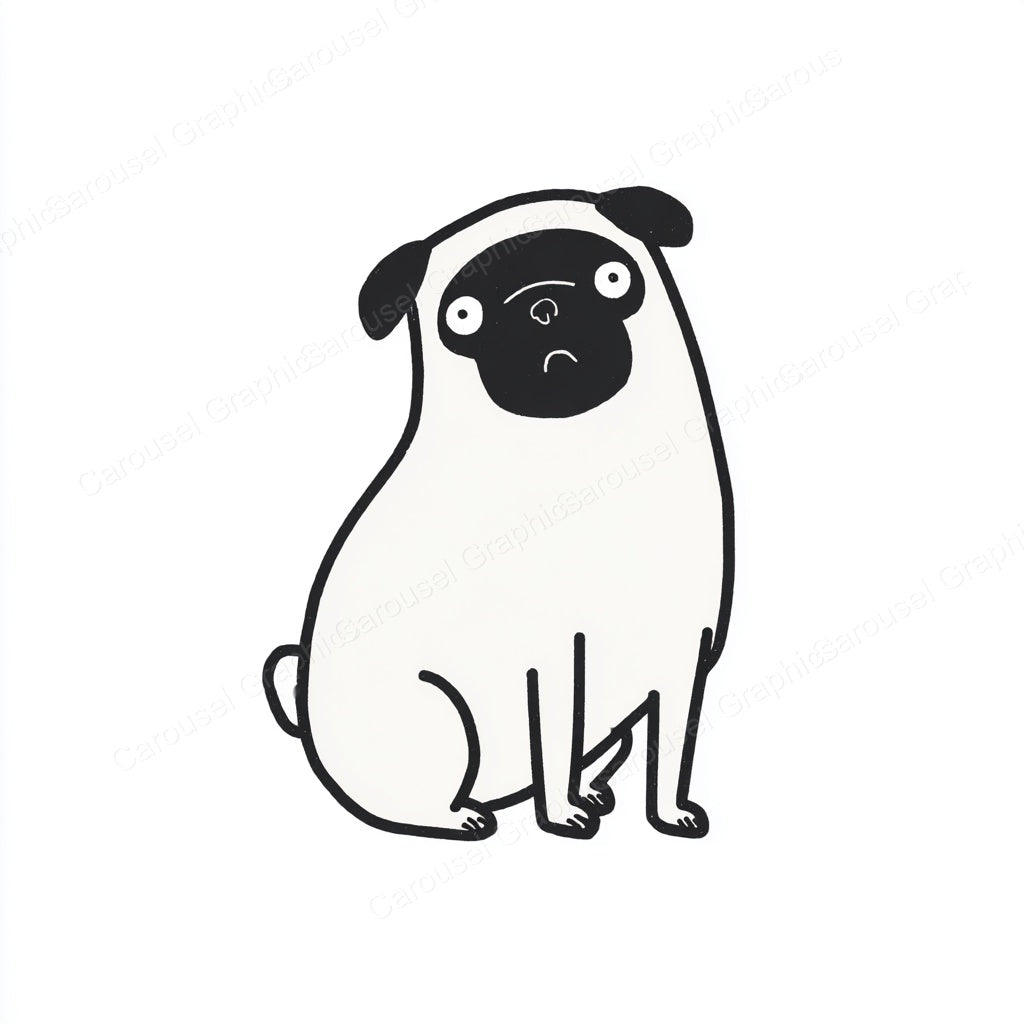 Pug Vector Graphic preview