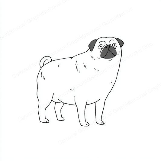 Pug Vector Graphic preview