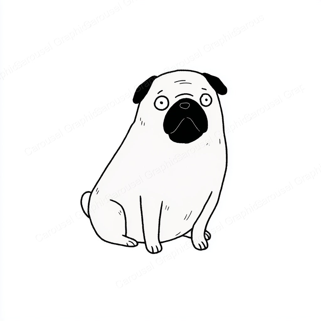 Pug Vector Graphic preview