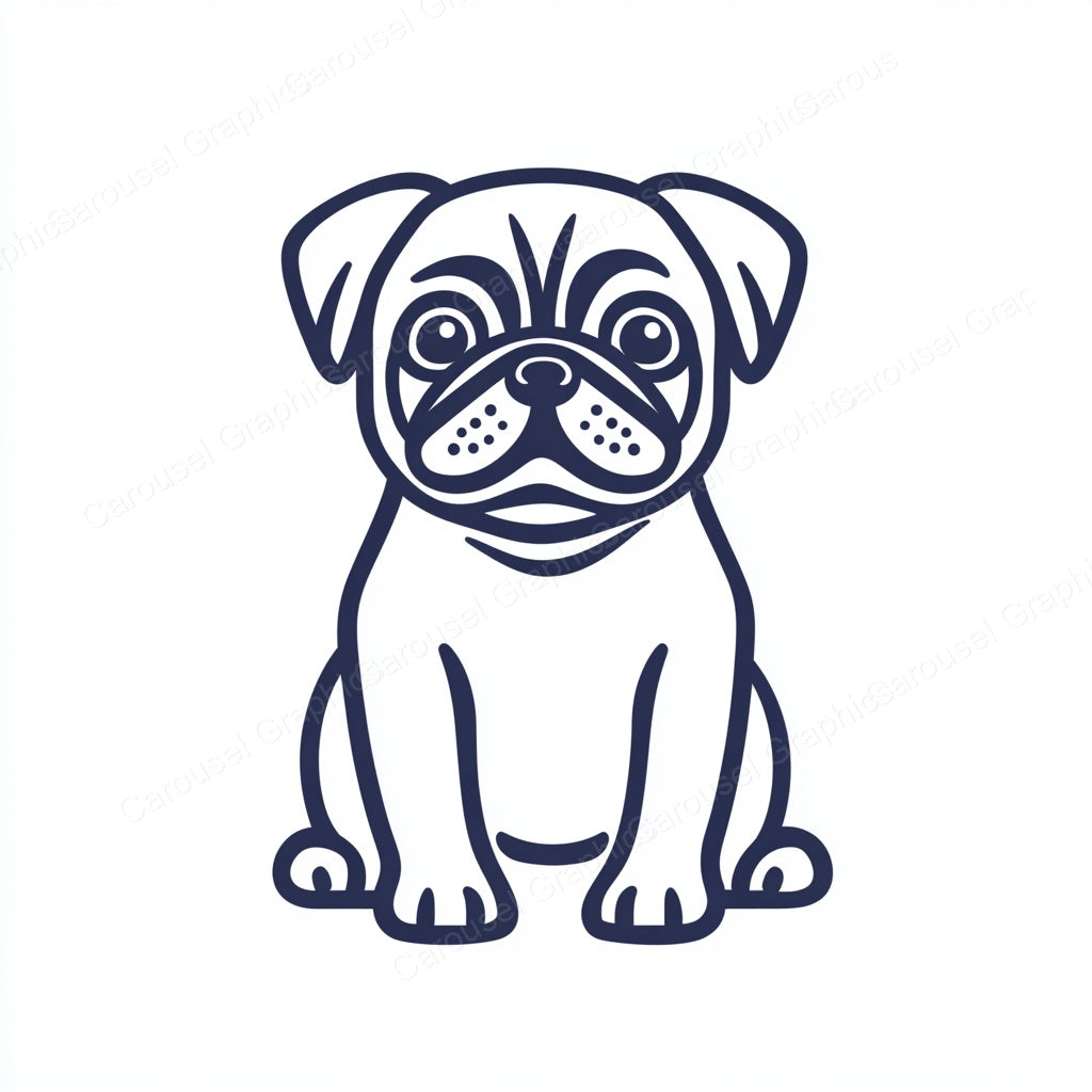 Pug Vector Graphic preview