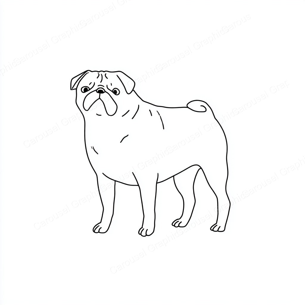 Pug Vector Graphic preview