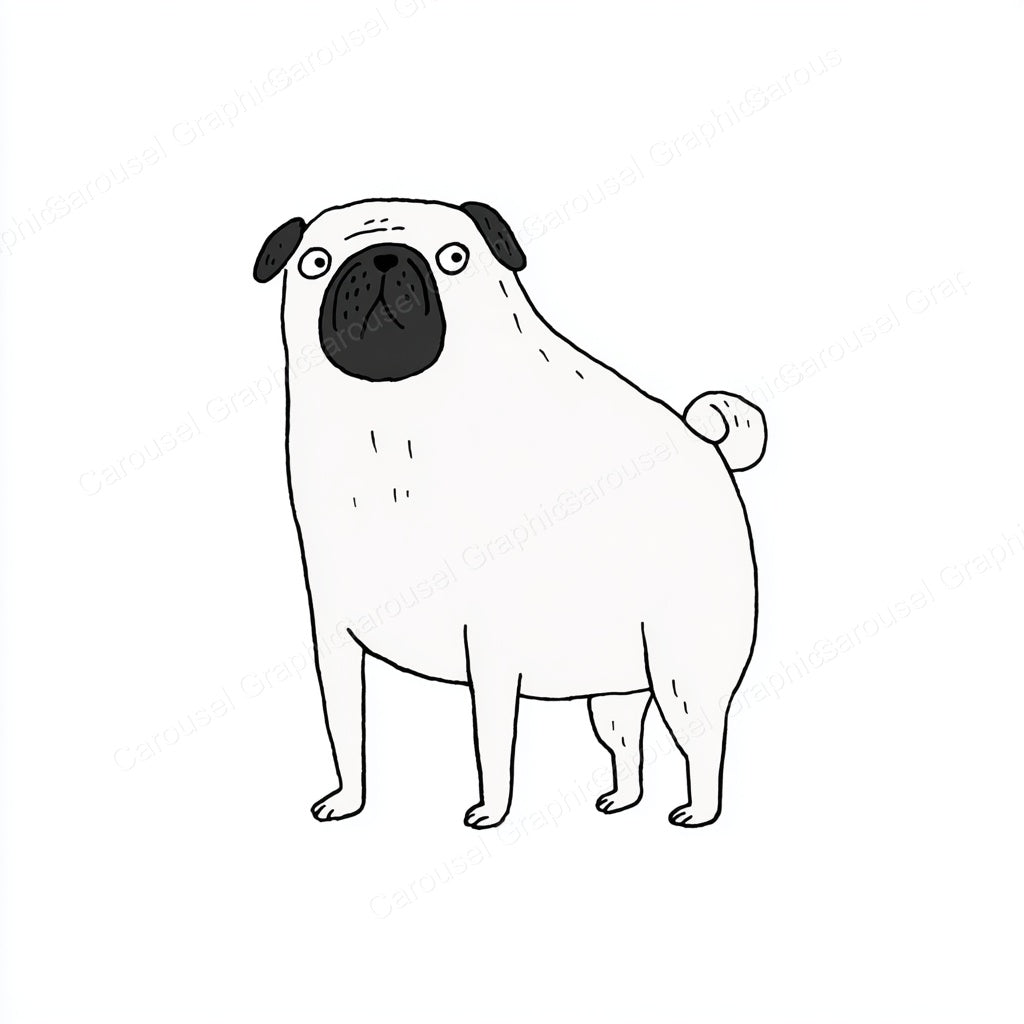 Pug Vector Graphic preview