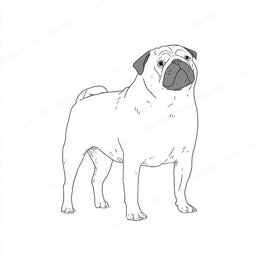 Pug Vector Graphic preview