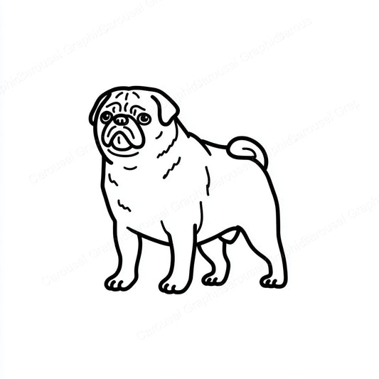 Pug Vector Graphic preview