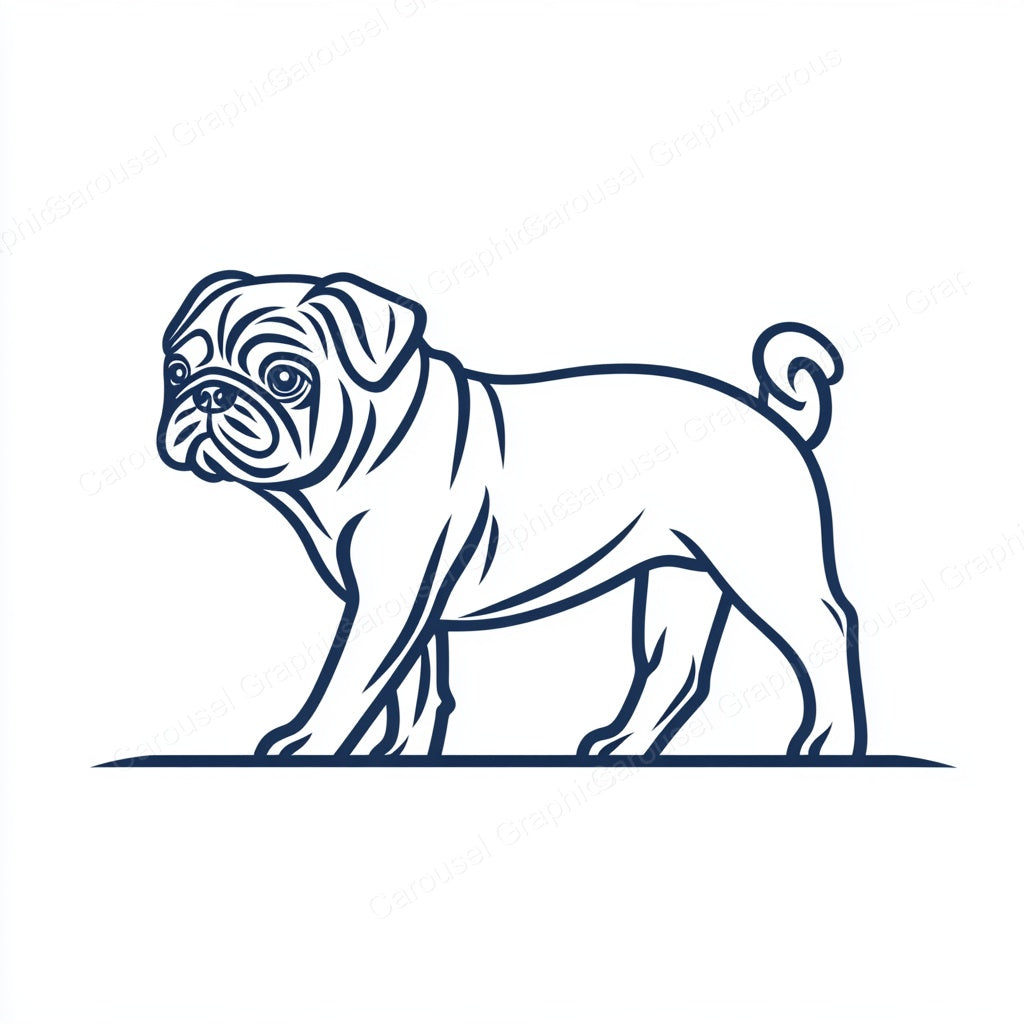 Pug Vector Graphic preview