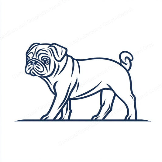 Pug Vector Graphic preview