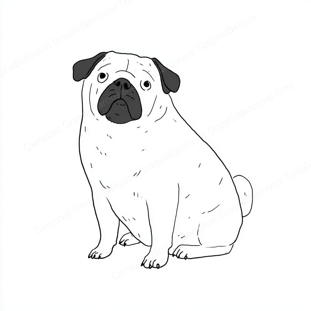 Pug Vector Graphic preview