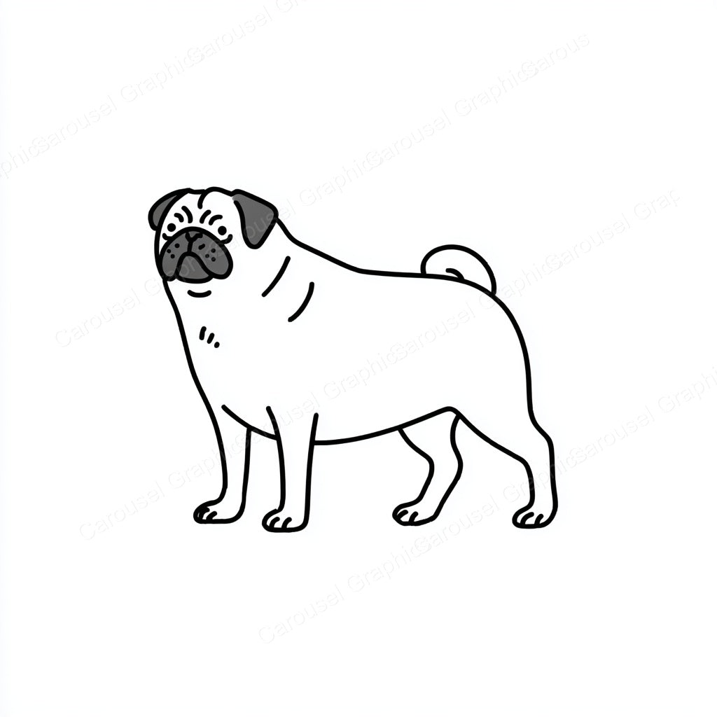 Pug Vector Graphic preview