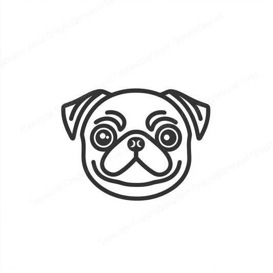 Pug Vector Graphic preview