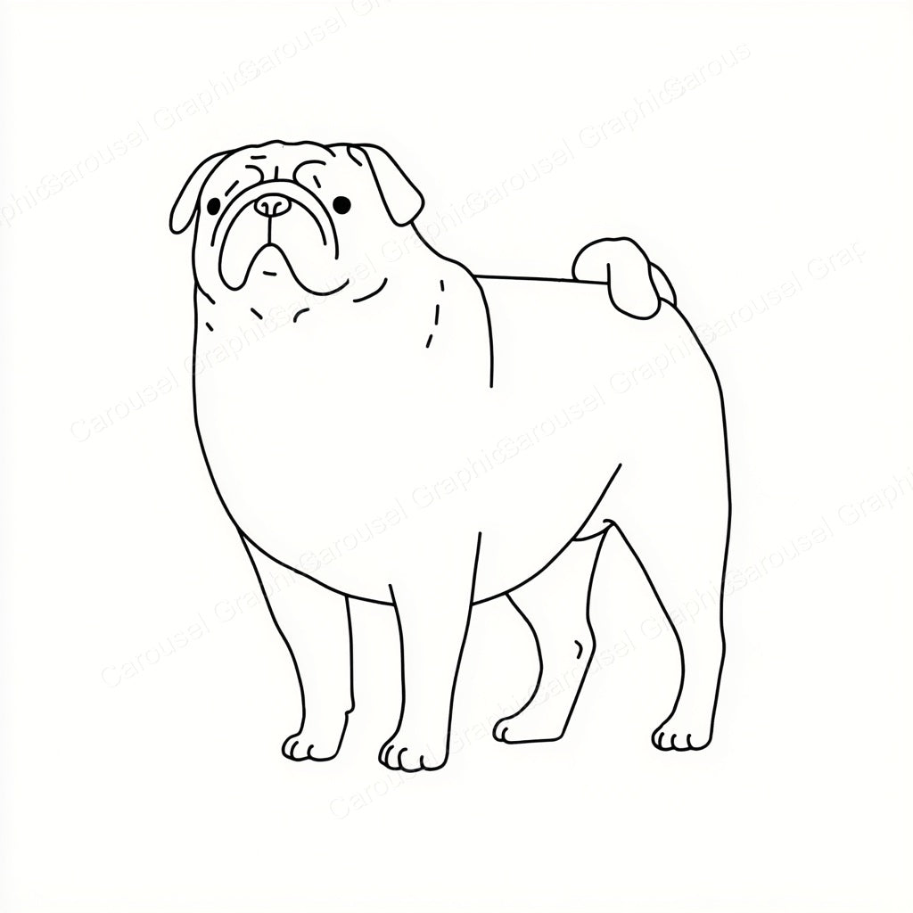 Pug Vector Graphic preview