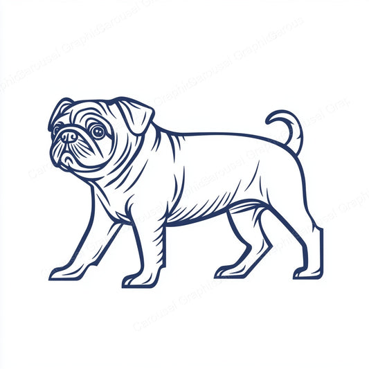 Pug Vector Graphic preview