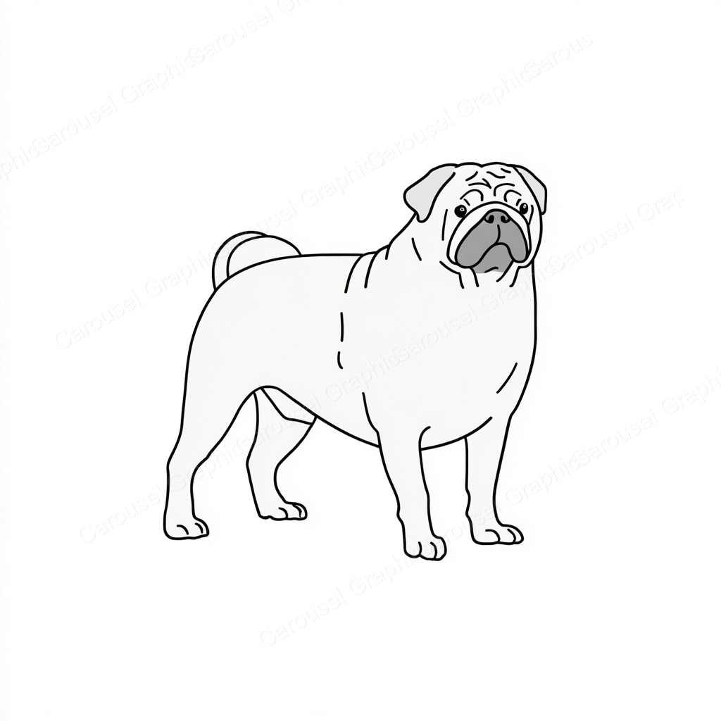 Pug Vector Graphic preview