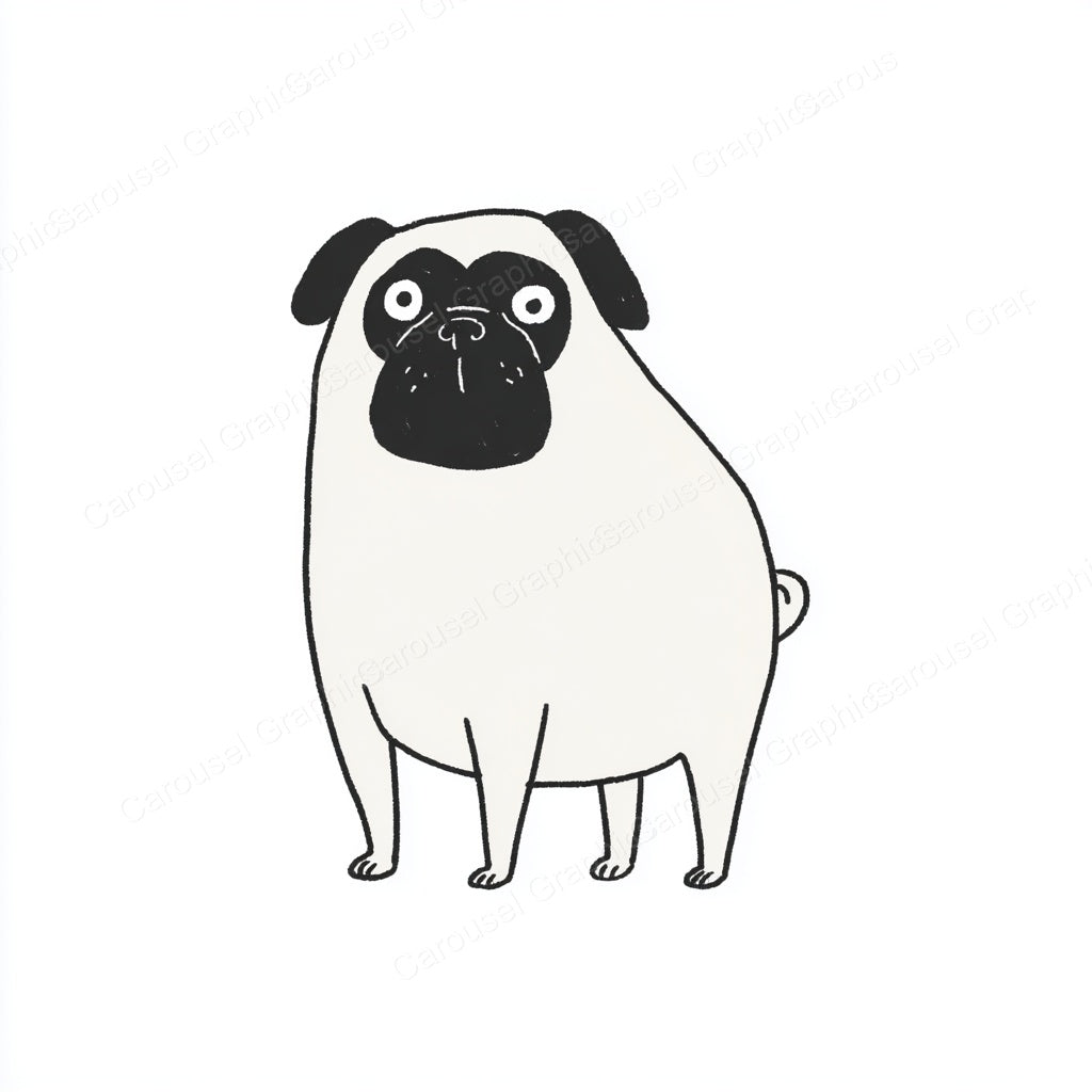 Pug Vector Graphic preview
