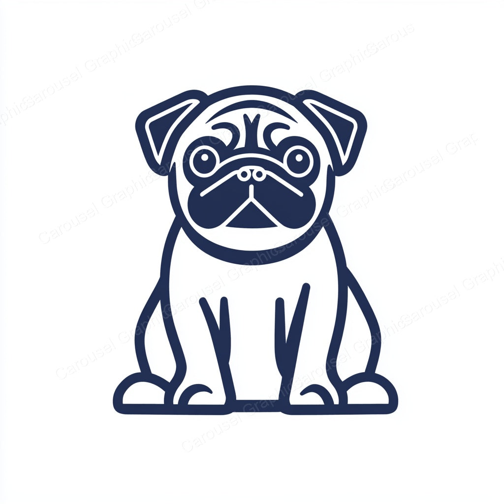 Pug Vector Graphic preview