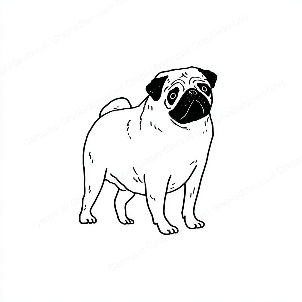 Pug Vector Graphic preview