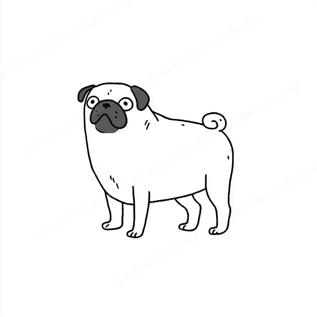 Pug Vector Graphic preview