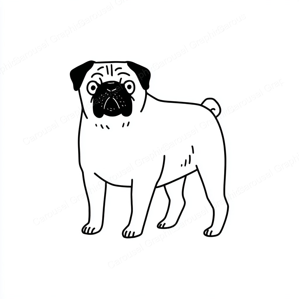 Pug Vector Graphic preview