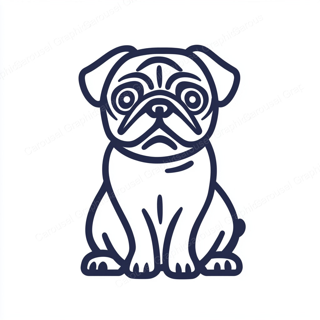 Pug Vector Graphic preview