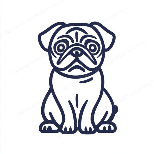 Pug Vector Graphic preview