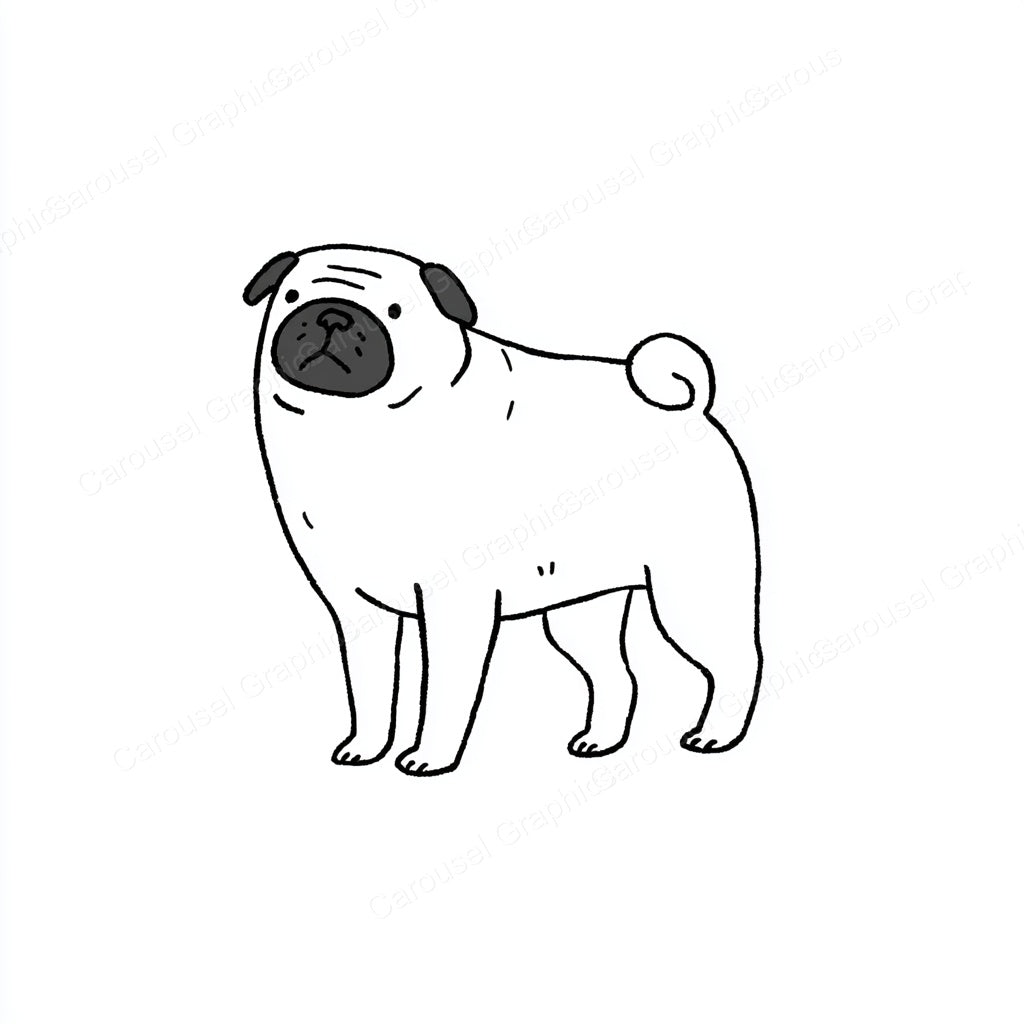 Pug Vector Graphic preview