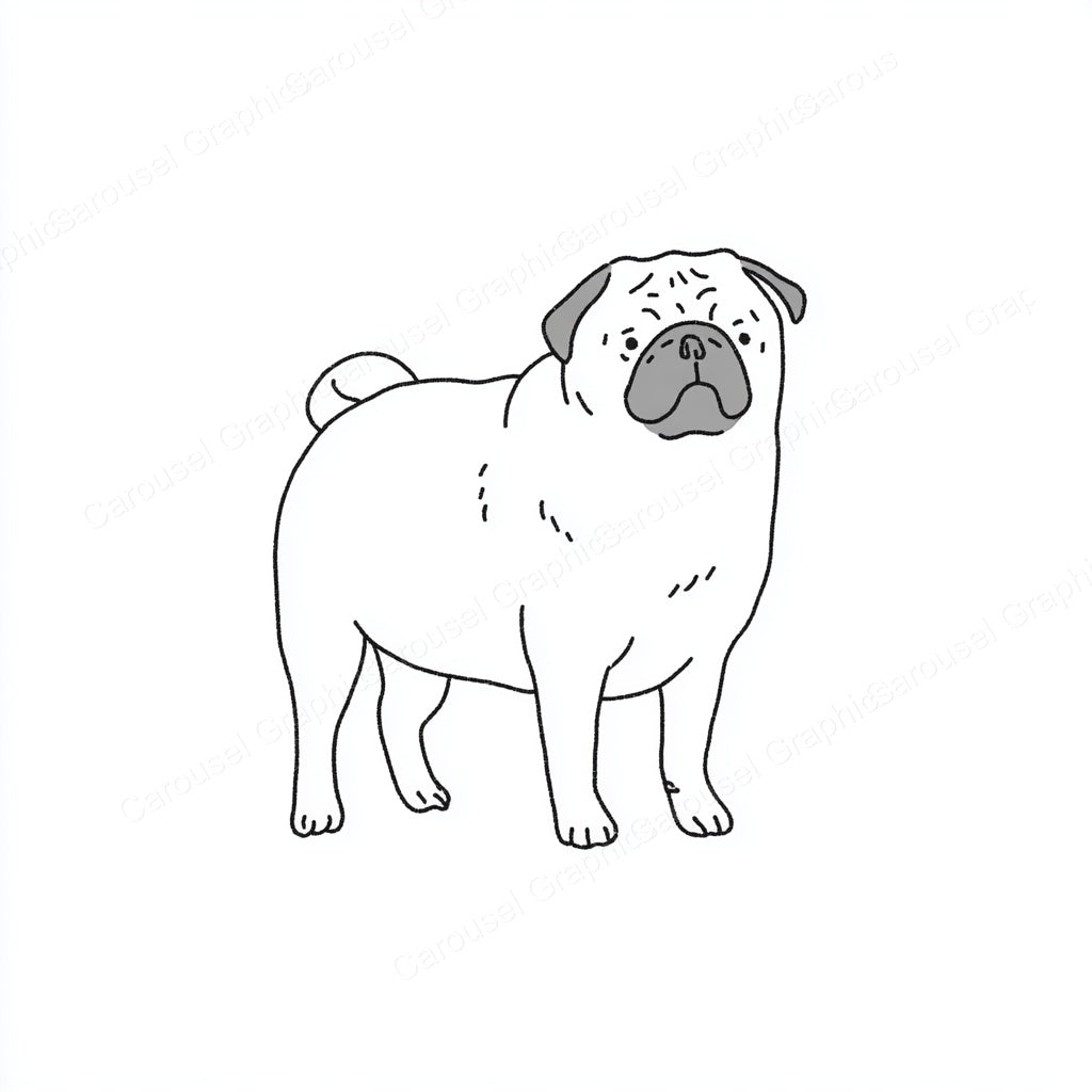 Pug Vector Graphic preview