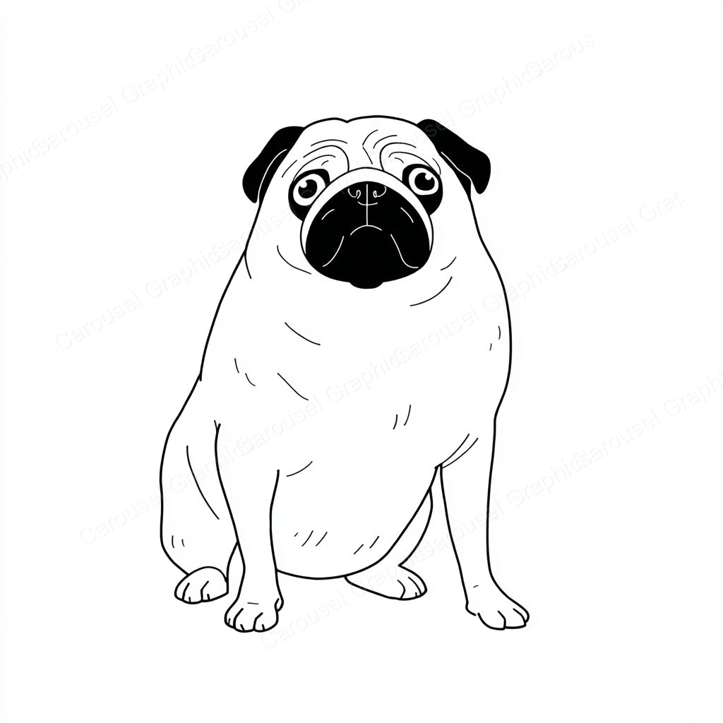 Pug Vector Graphic preview