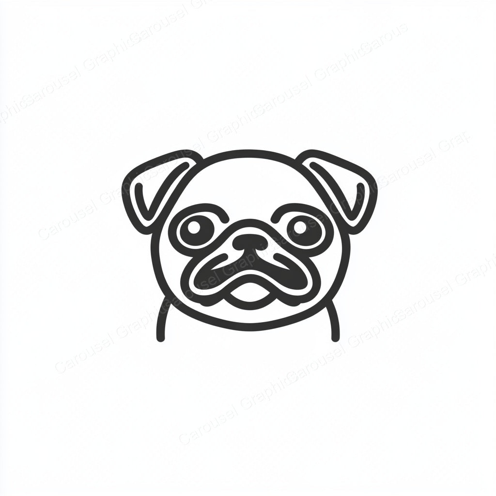 Pug Vector Graphic preview