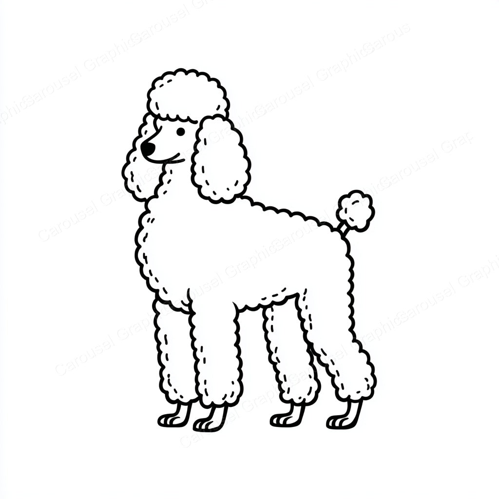 Poodle Vector Graphic preview