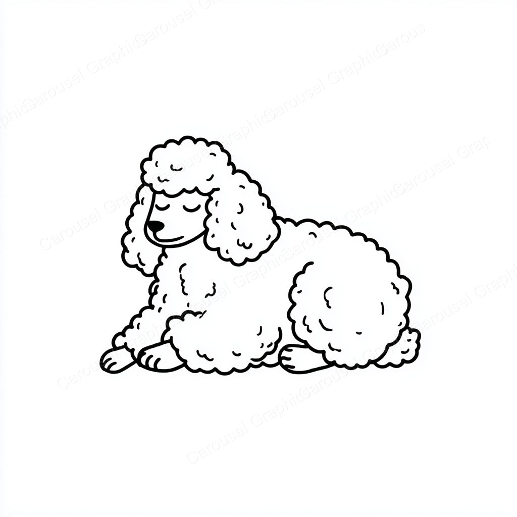 Poodle Vector Graphic preview