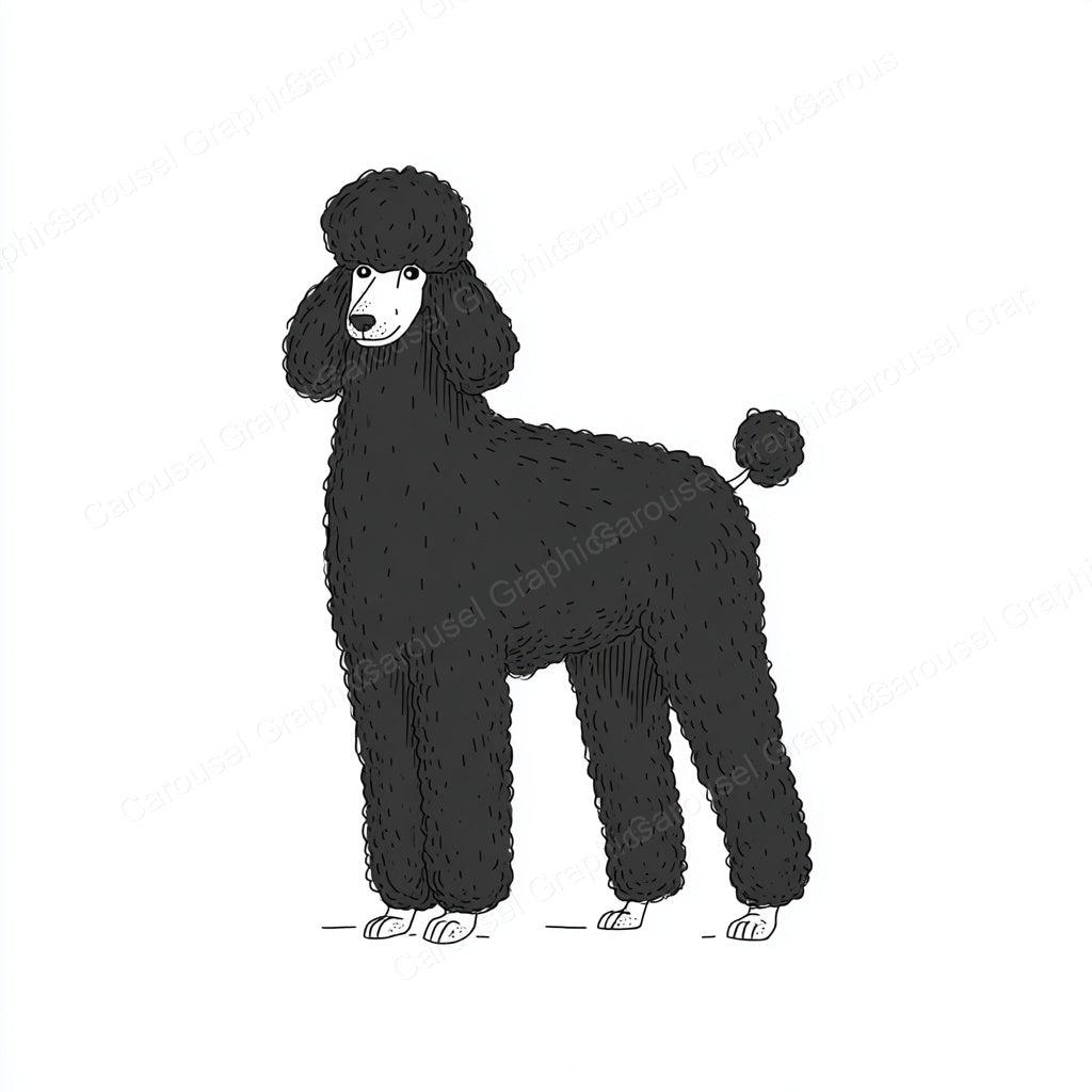 Poodle Vector Graphic preview