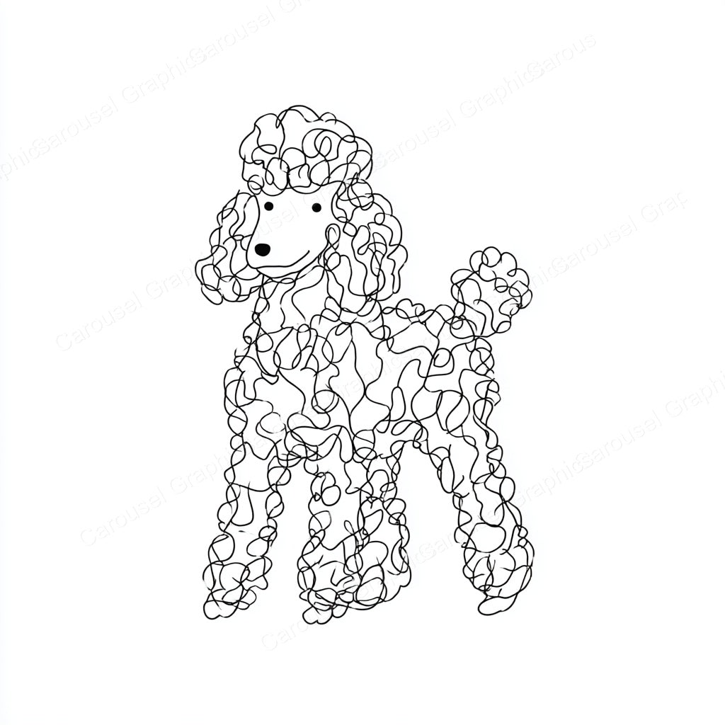 Poodle Vector Graphic preview