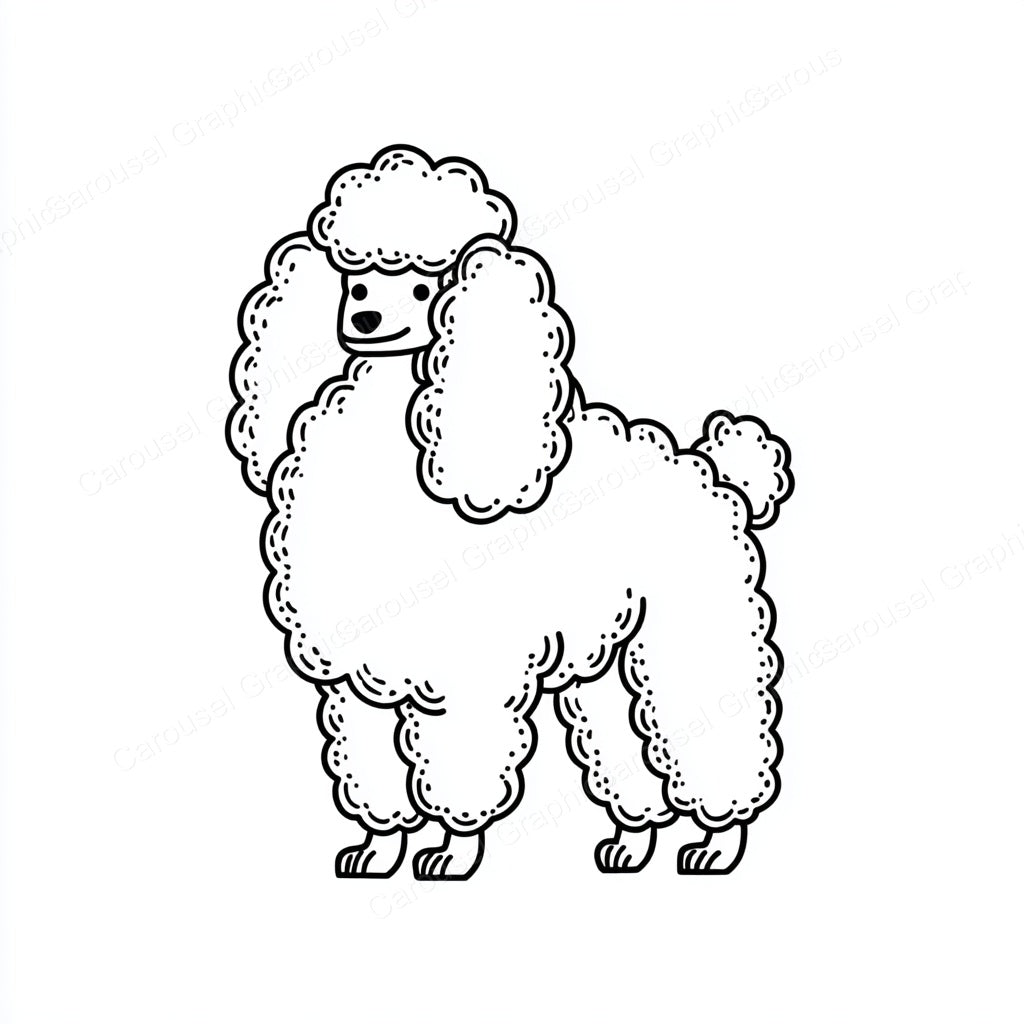 Poodle Vector Graphic preview