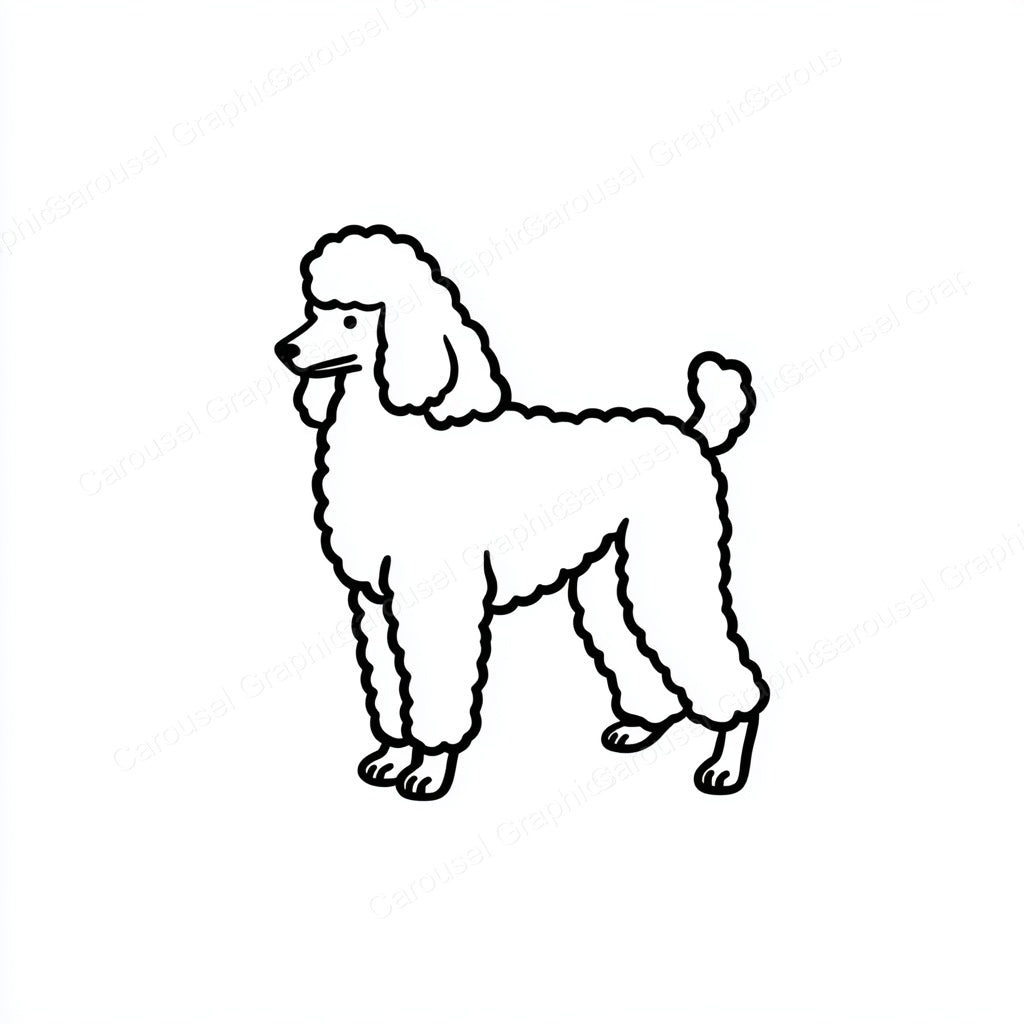 Poodle Vector Graphic preview
