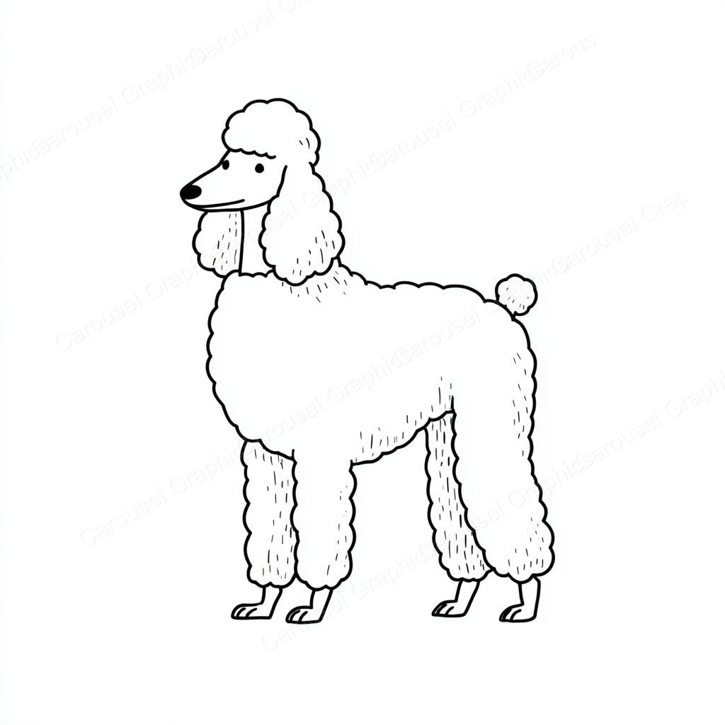 Poodle Vector Graphic preview