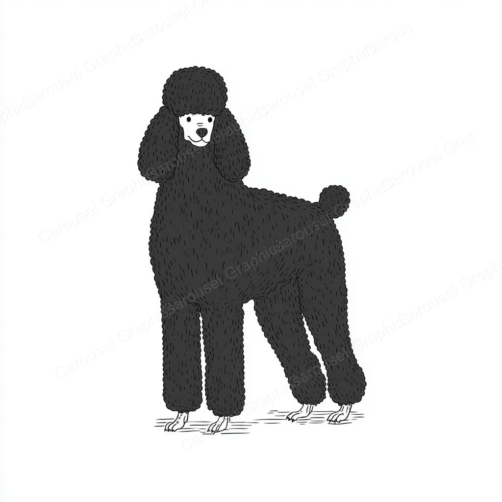 Poodle Vector Graphic preview