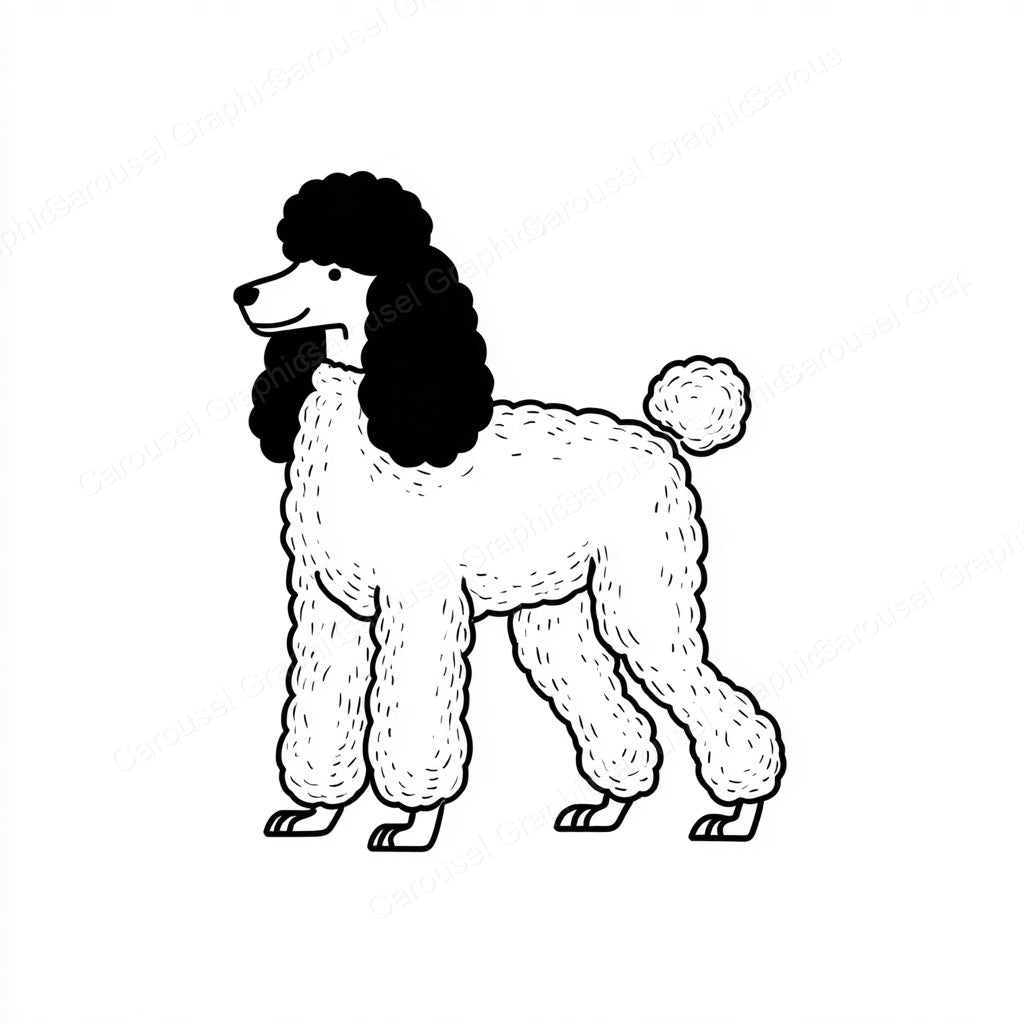 Poodle Vector Graphic preview